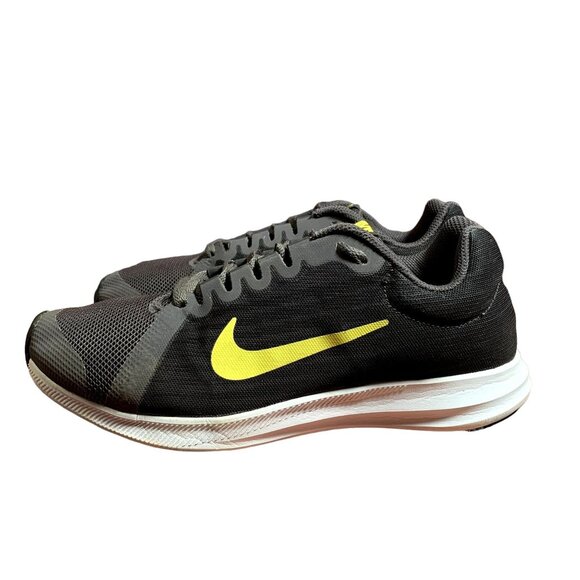 Nike Downshifter 8 Sneakers Youth 4.5 Gray Neon Swoosh Running Shoes 922853-008 - Picture 3 of 14